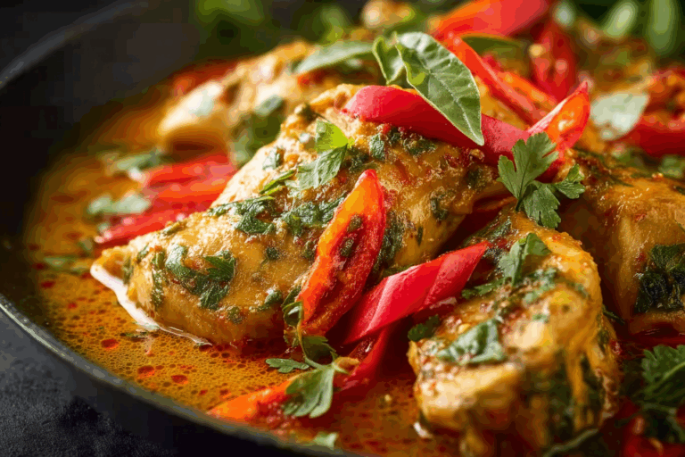 Classic Thai Chicken Curry in creamy coconut sauce