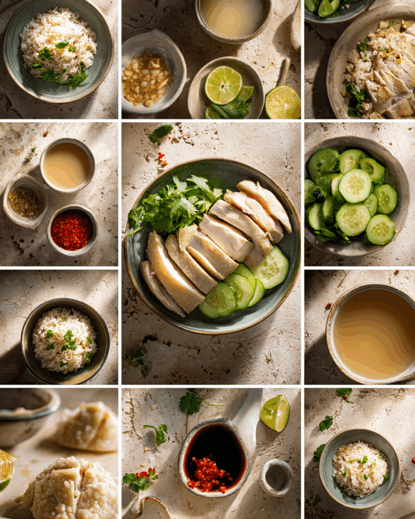 Hainan Chicken Rice sauces trio