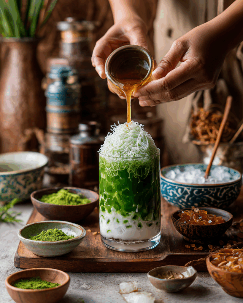 Modern Thai Lod Chong Dessert fusion style