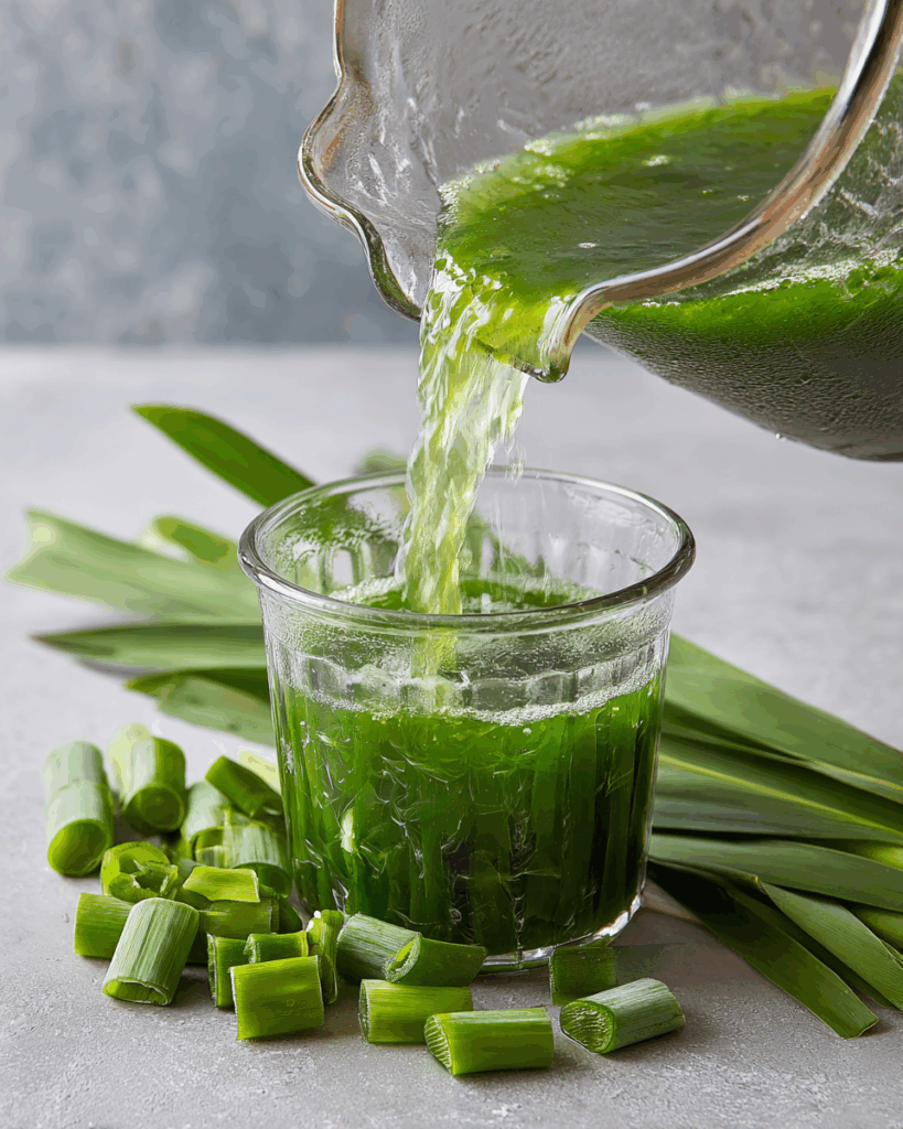 pandan drink with Thai desserts