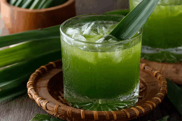 pandan juice refreshing Thai drink