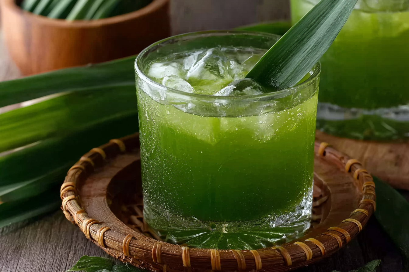 pandan juice refreshing Thai drink