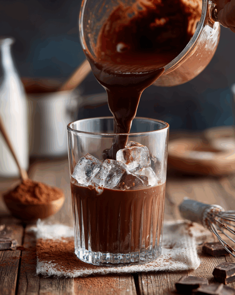 Sticky Chocolate with Fresh Milk and Thai coconut pancakes pairing