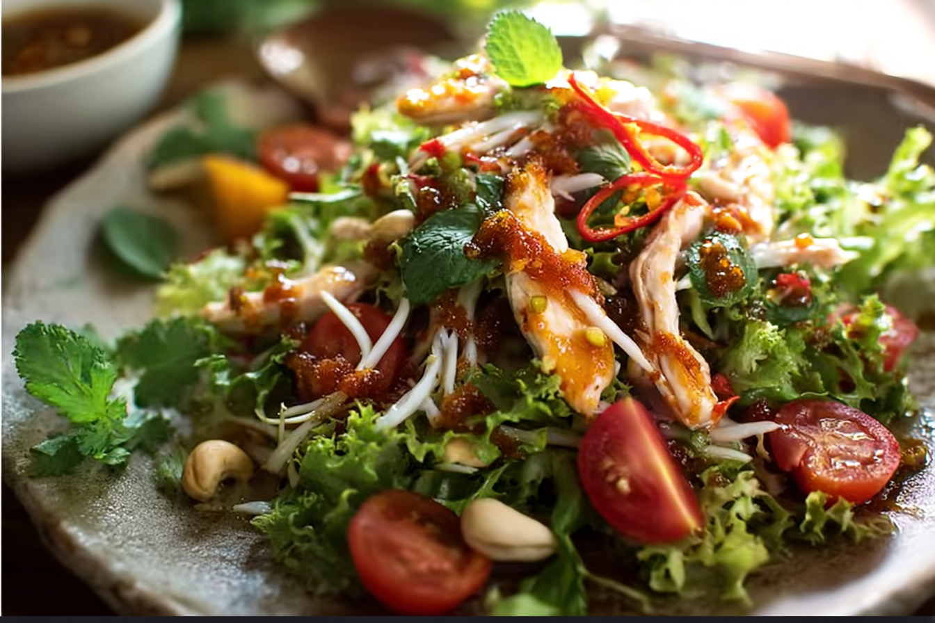 Thai Chicken Salad close-up recipe