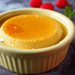 Thai Coconut Custard close-up in ceramic ramekins