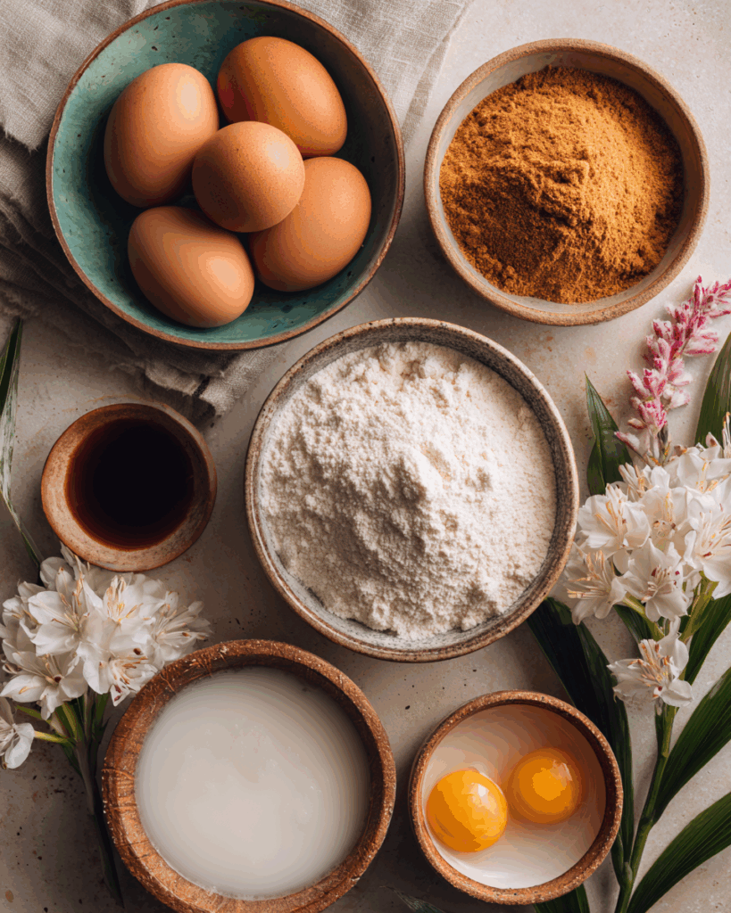 Ingredients for Thai Coconut Custard