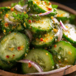 Thai Cucumber Salad with peanuts and cilantro
