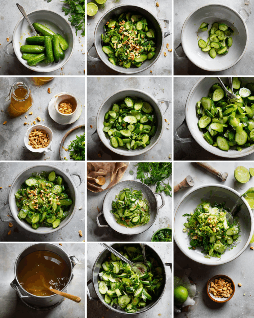 Thai Cucumber Salad fresh ingredients