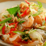 Thai Glass Noodle Salad with shrimp and herbs