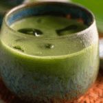 Authentic Thai Green Tea in a Tall Glass