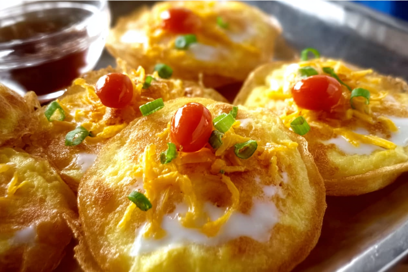 Thai Hottest Egg Pancake street food in Bangkok night market