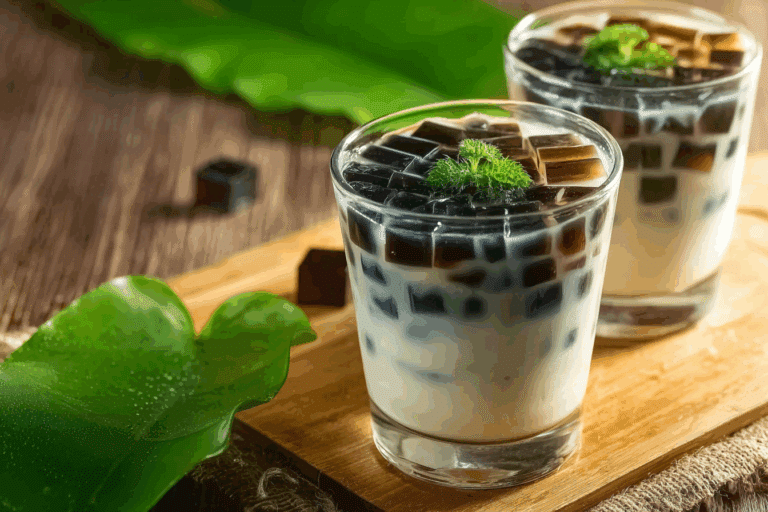 Is This the Most Delicious Thai Soy Milk Drink with Grass Jelly Recipe Ever?