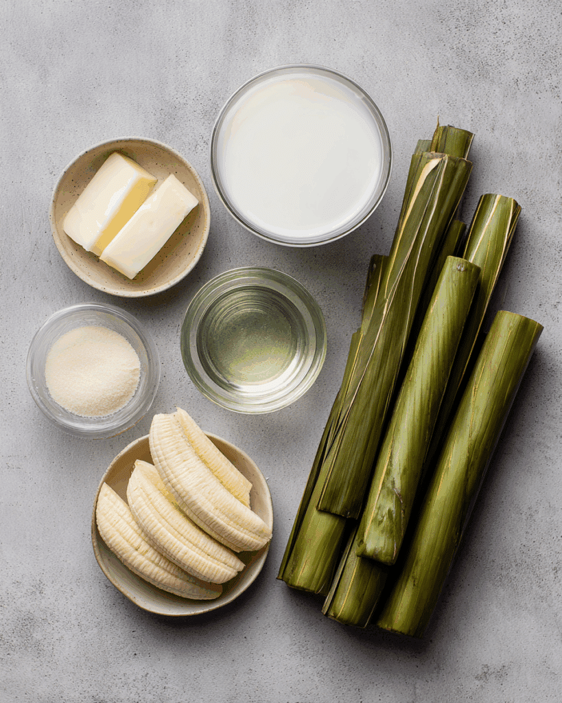 Cooking Thai Banana in Coconut Milk with pandan