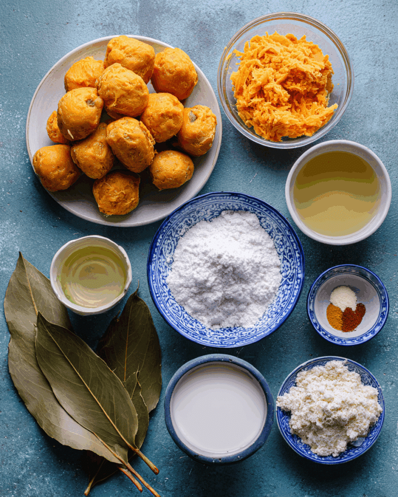 Steamed sweet potatoes for Thai snack recipe preparation.
