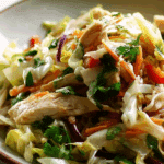 Thai Chicken Cabbage Salad close-up