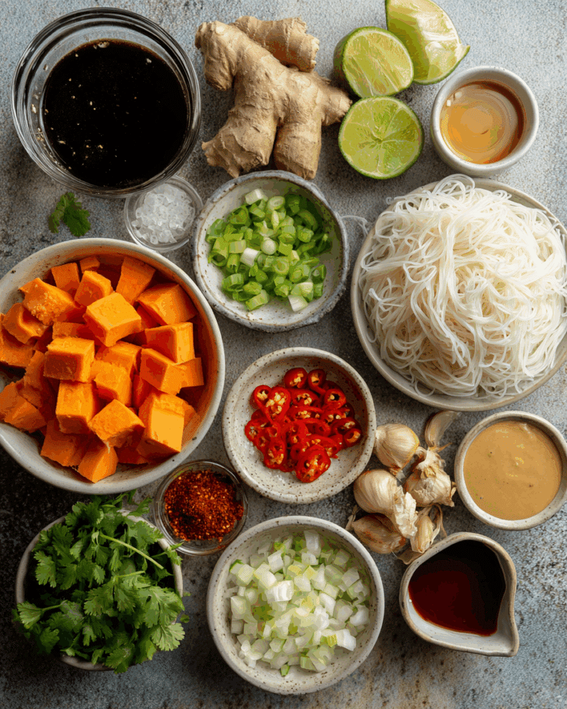 Thai Curry Noodles with Sweet Potatoes