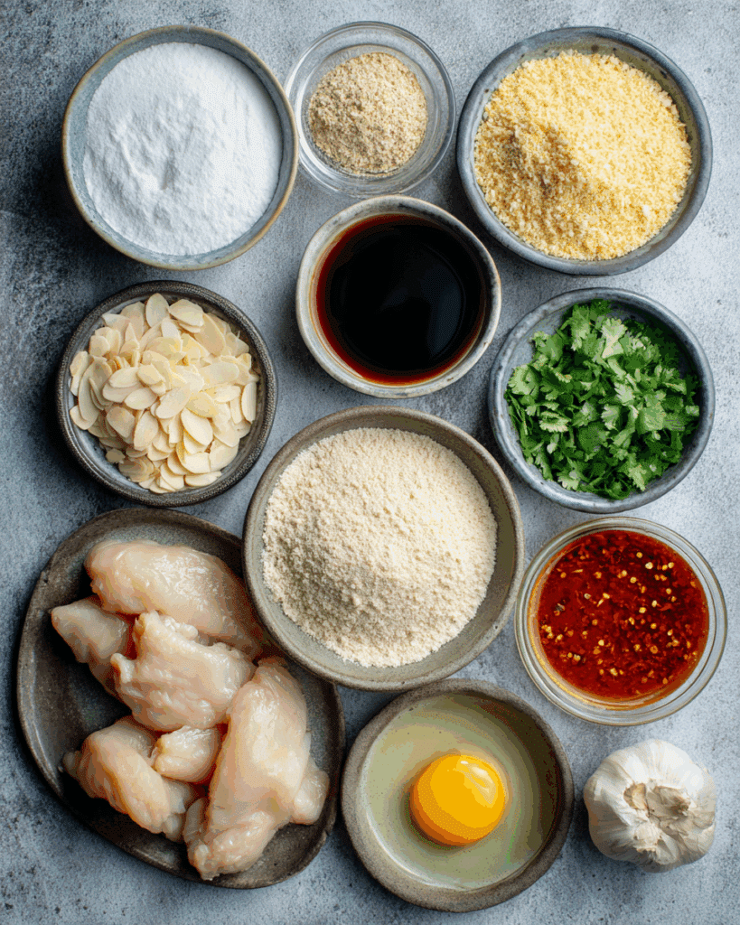 Seasoning chicken strips for Thai-Style Chicken Fingers