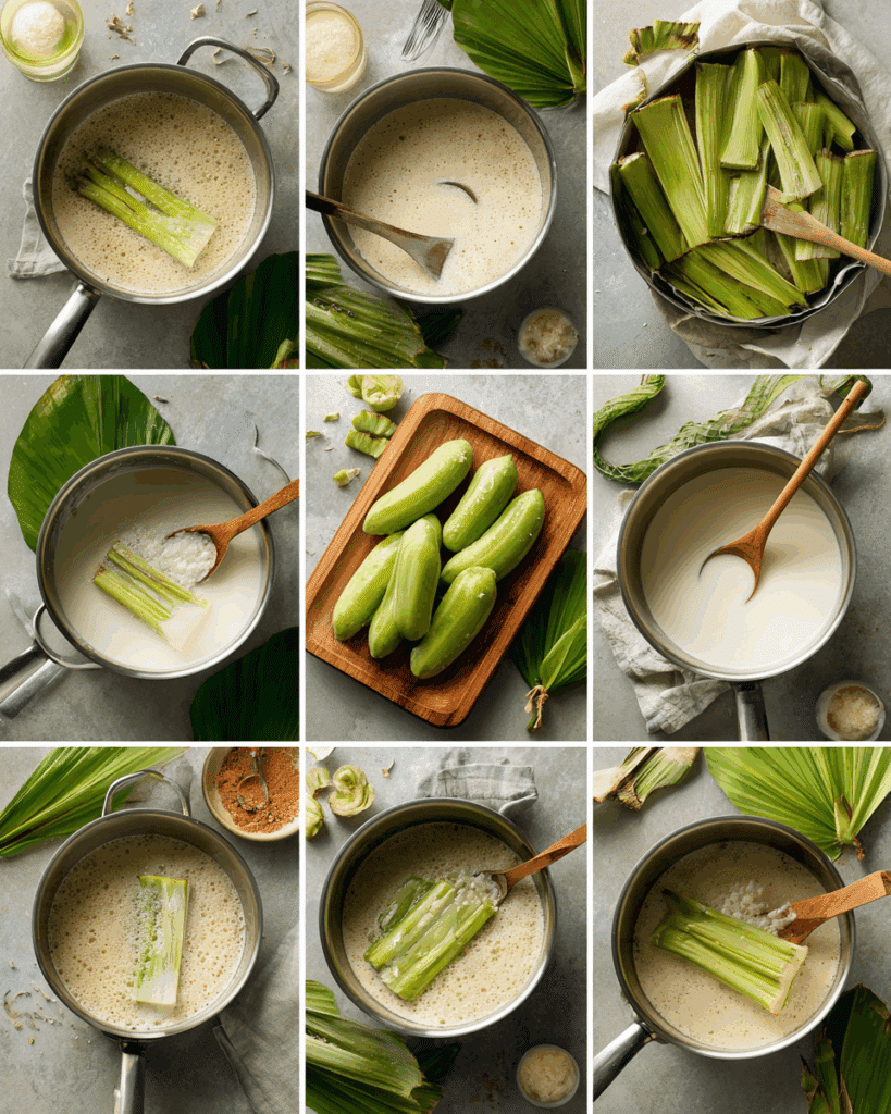 Thai Banana in Coconut Milk with fresh fruits