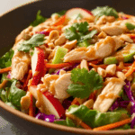 Thai Chicken Salad with Apples and Peanut Dressing