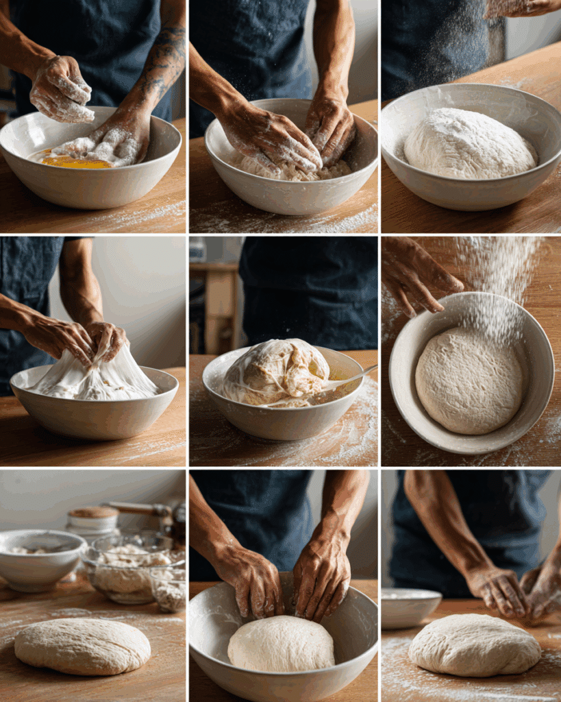 Thai Roti with Sweetened Condensed Milk frying in a pan
