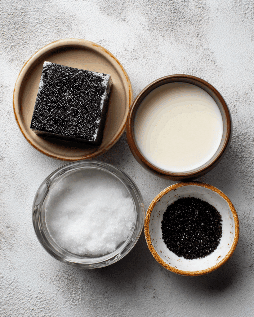 Thai Soy Milk Drink with Grass Jelly