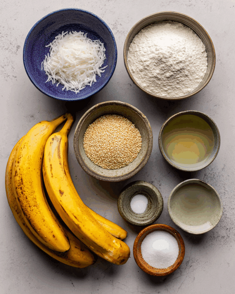 Ingredients for Thai Fried Bananas recipe
