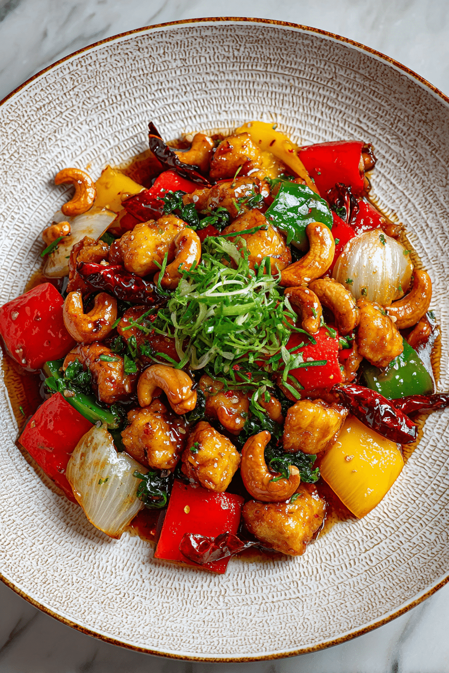 Cashew Chicken Thai Style served with jasmine rice