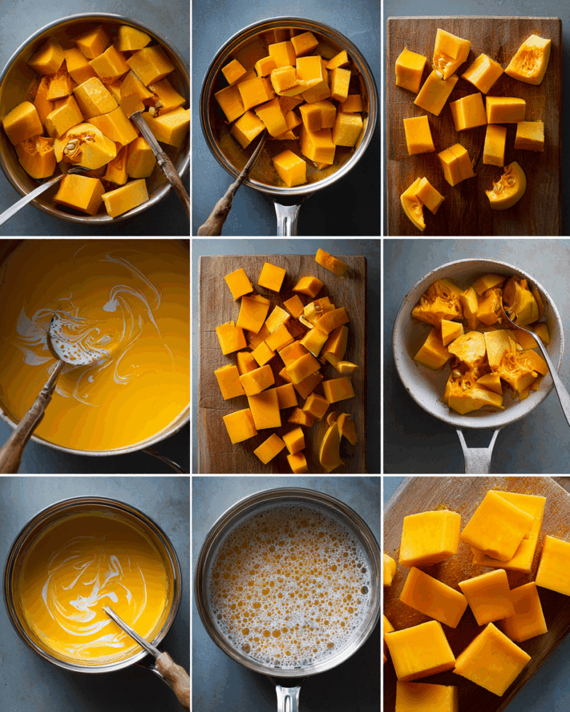 Pumpkin in coconut cream curry