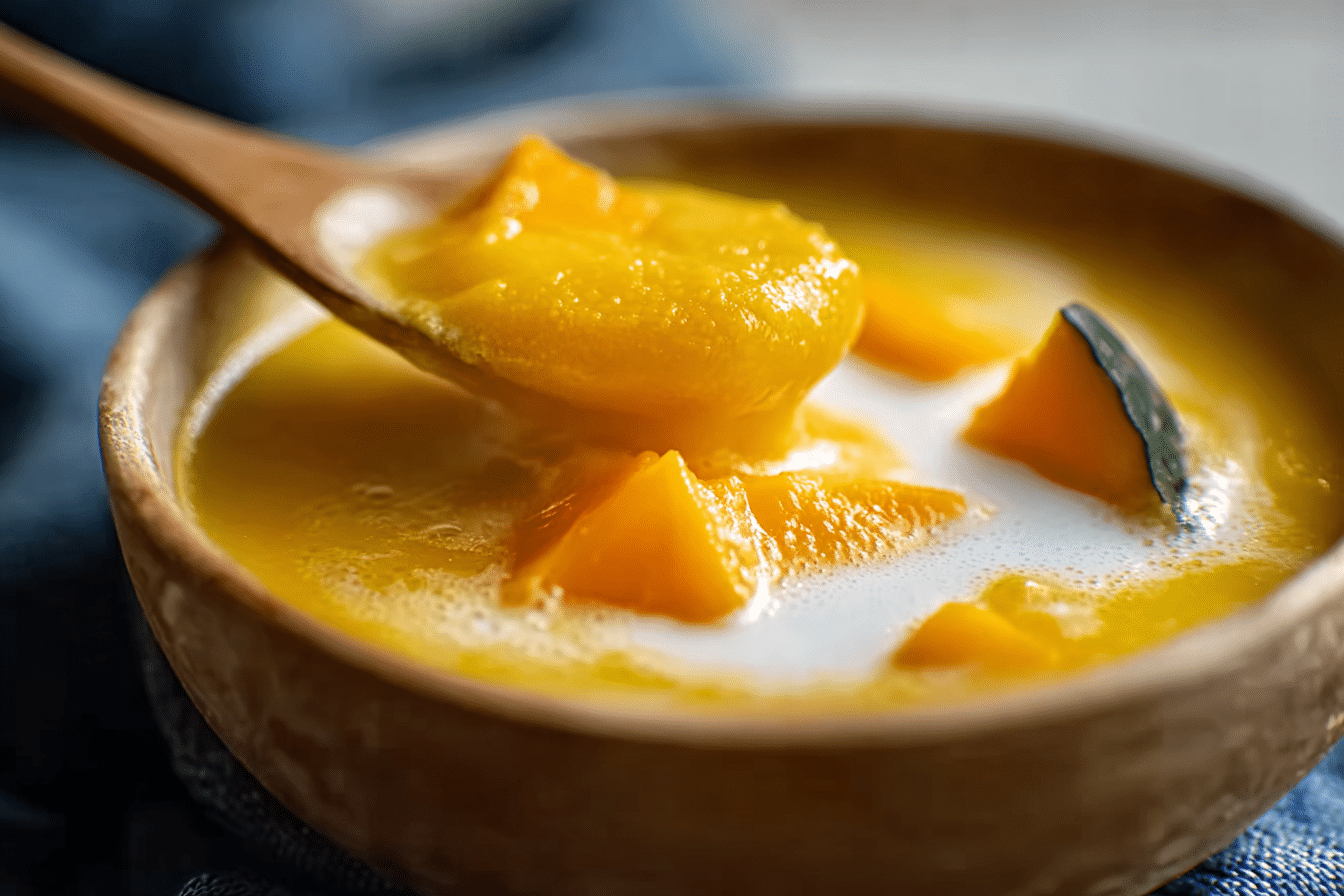 Pumpkin in coconut milk Thai dessert