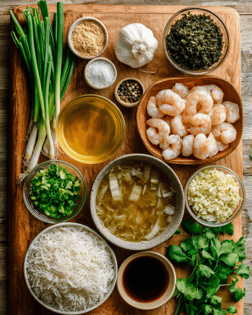 Preparing herbs for Thai Breakfast Rice Soup