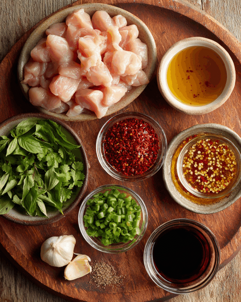 Ingredients for Easy Chili Garlic Chicken recipe