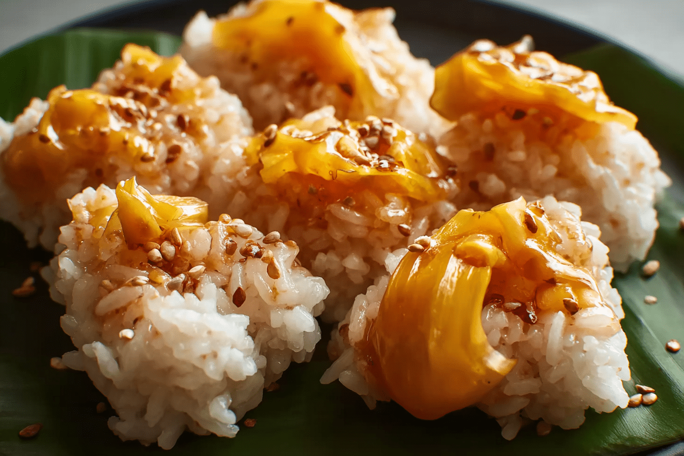 Easy Jackfruit Sticky Rice recipe with pandan-flavored sticky rice