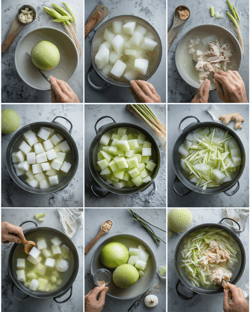 Thai Clear Chicken Soup with Winter Melon