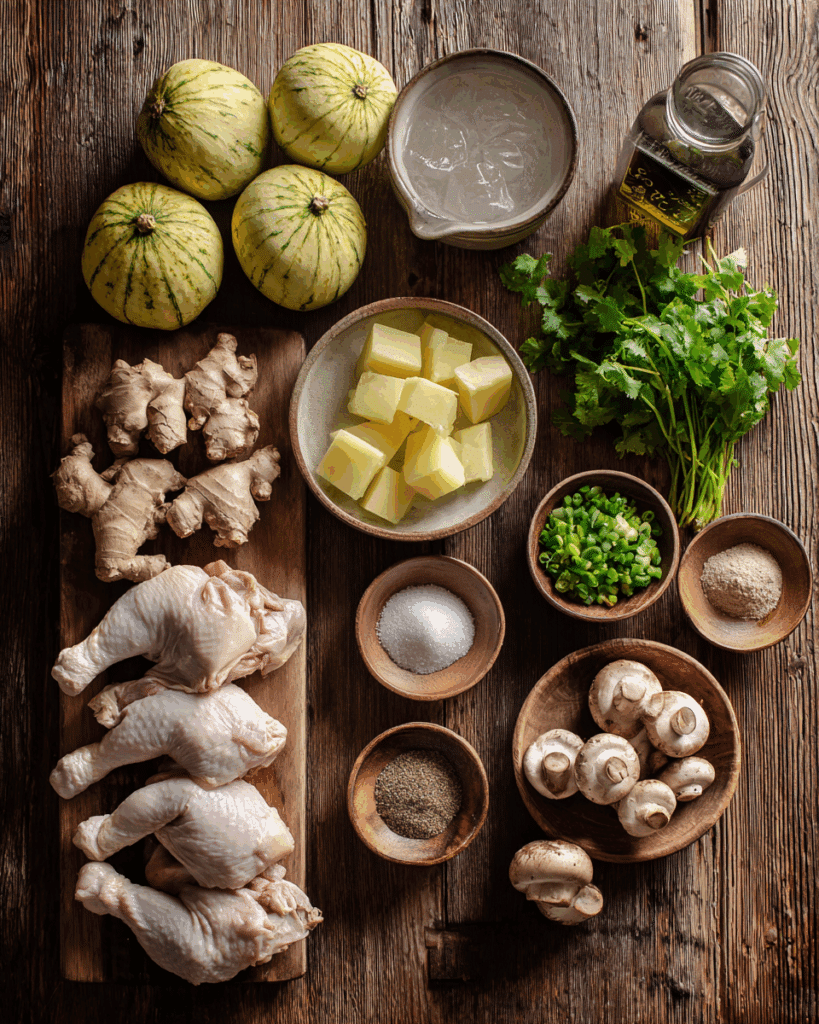 Thai Clear Chicken Soup with Winter Melon