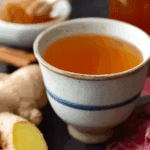 Cup of Thai Ginger Tea with lemon and honey