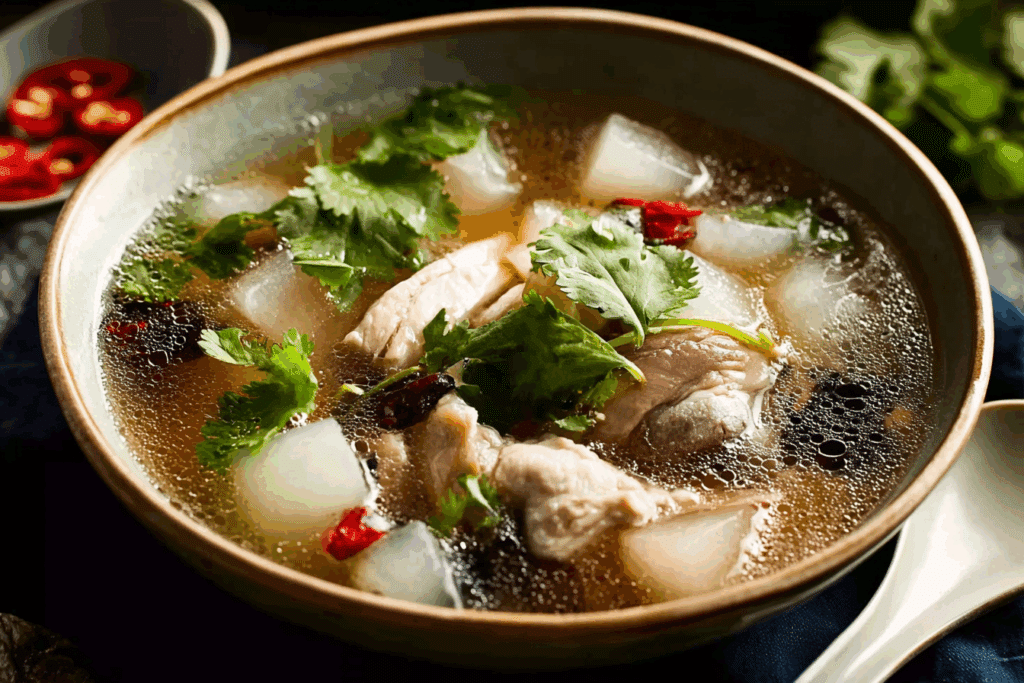 Thai Clear Chicken Soup with Winter Melon