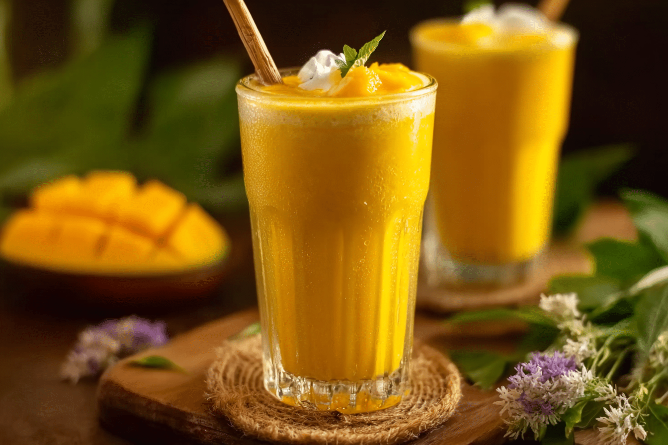 Thai Mango Shake Recipe finished drink