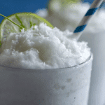 Thai Coconut Milkshake served in a tall glass with garnish