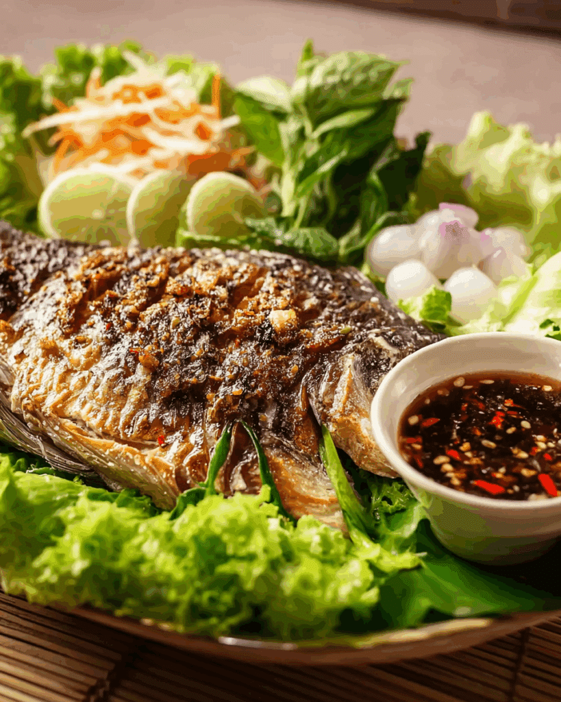Thai Spicy Grilled Fish Salad