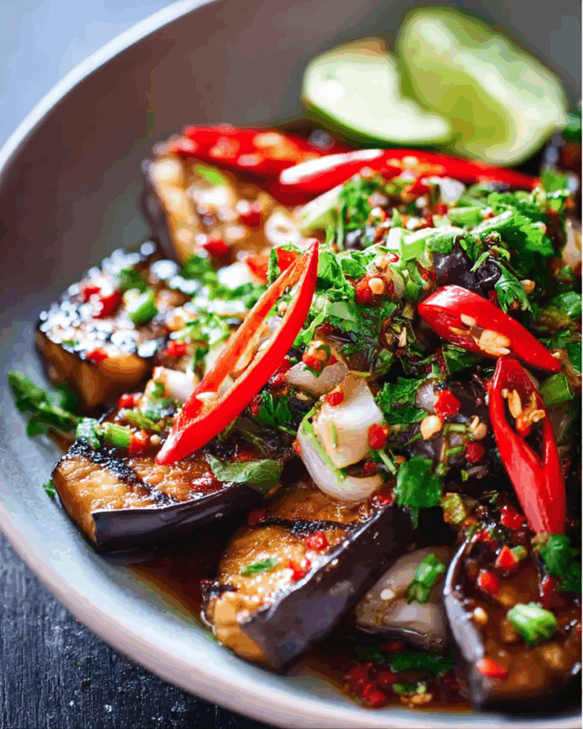 Thai Grilled Eggplant Salad