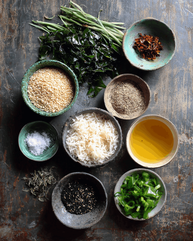 Ingredients for Betel Leaf Fried Rice