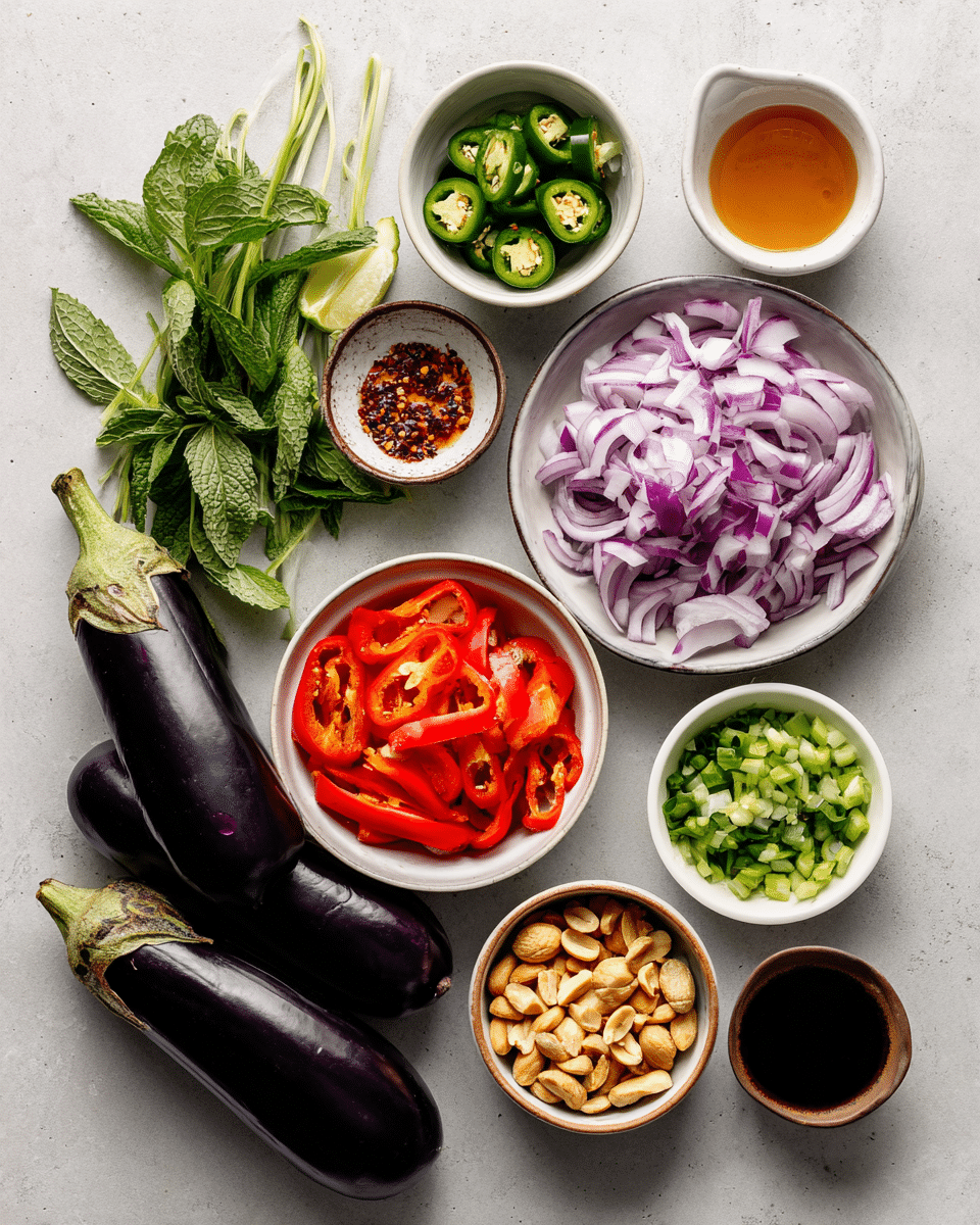 Thai Grilled Eggplant Salad