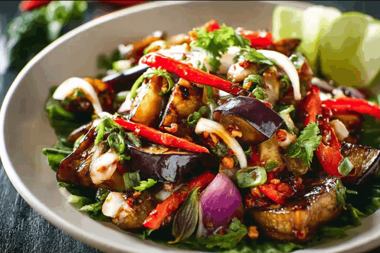 Thai Grilled Eggplant Salad