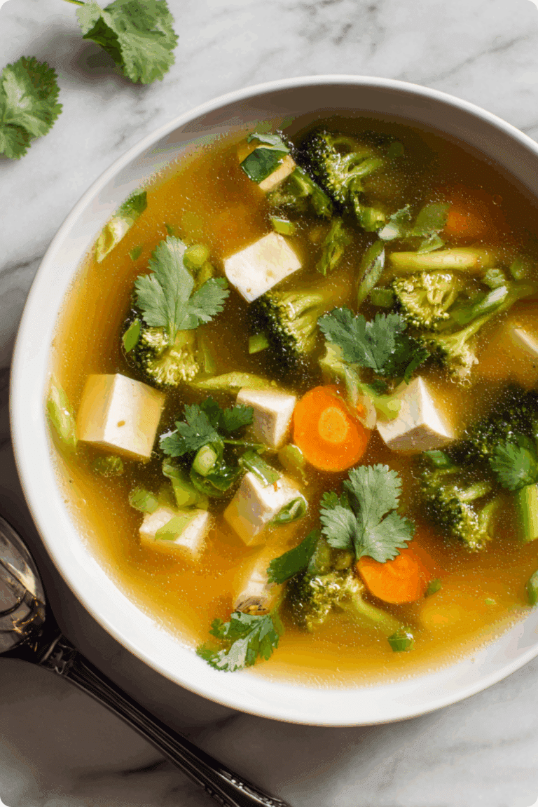 Clear Soup with Tofu and Vegetables: The Famous Recipe In Thailand