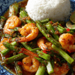 Thai Stink Beans with Shrimp served with rice