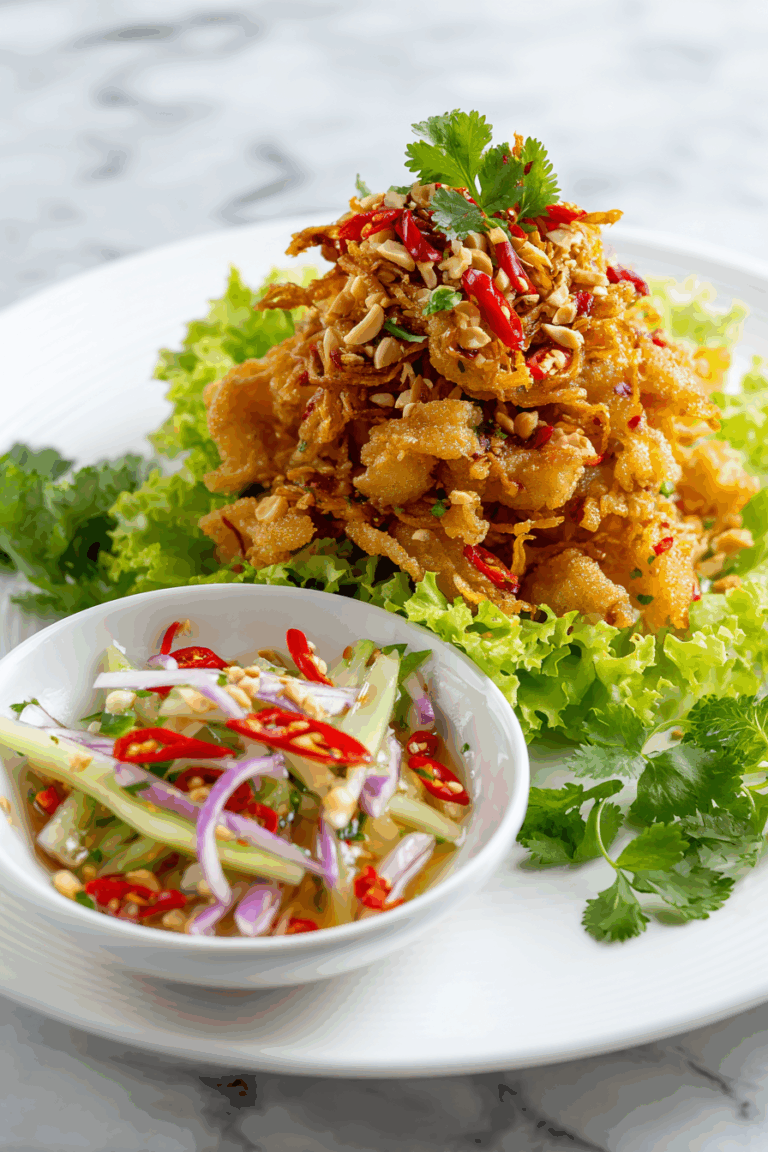 How To Make Crispy Catfish and Green Mango Salad