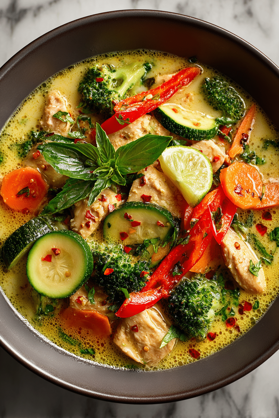 Classic Thai Chicken Curry in creamy coconut sauce