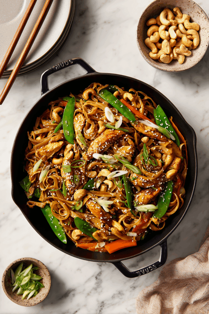 Chicken Stir-Fry with Cashew Egg Mix Better Than Takeout