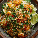 Pad Thai Salad with fresh vegetables and creamy Thai dressing