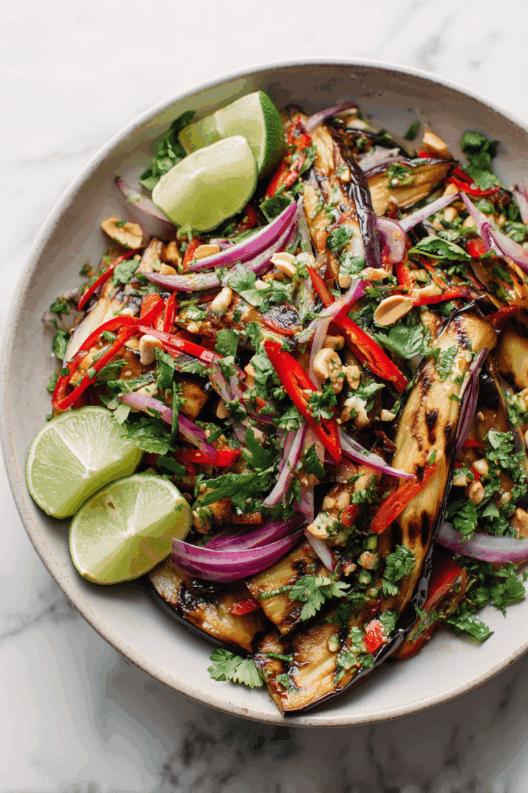 Thai Grilled Eggplant Salad